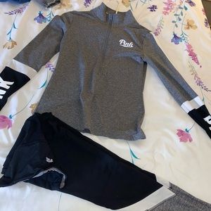PINK Victoria Secret Legging & Half ZIP Set